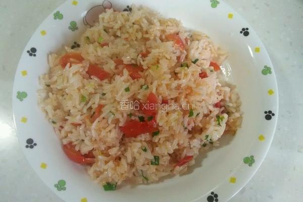 圣女果炒饭的做法图解7