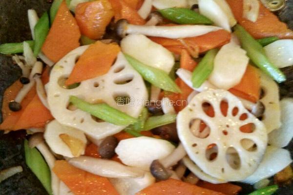 素食小炒的做法图解4