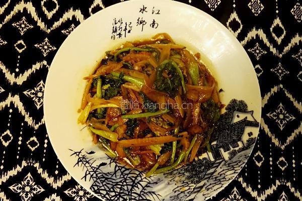素炒苔菜的做法图解12