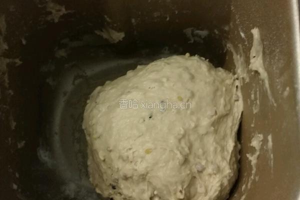 高纤十谷米蔓越莓土司的做法图解2