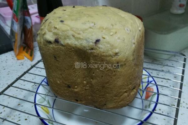 高纤十谷米蔓越莓土司的做法图解8