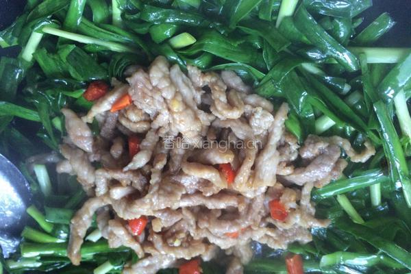 韭菜炒肉的做法图解9