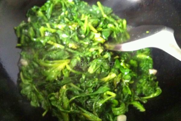 蒜香菊花菜的做法图解3
