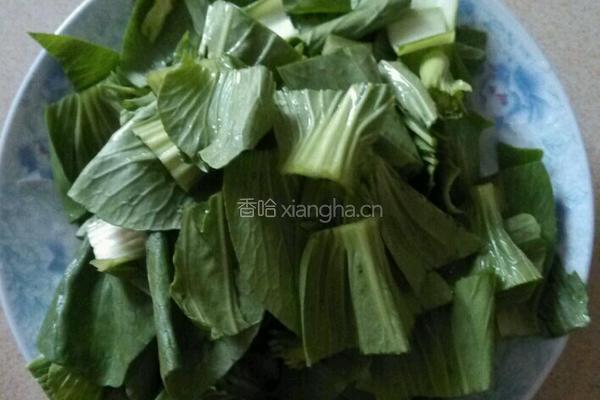 青菜焖饭的做法图解2
