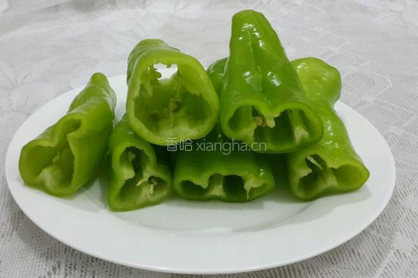 青椒酿肉的做法图解2