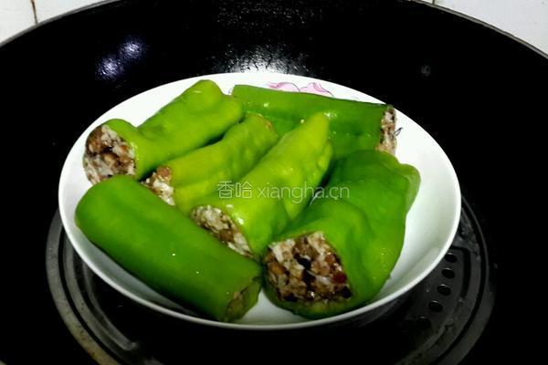 青椒酿肉的做法图解5