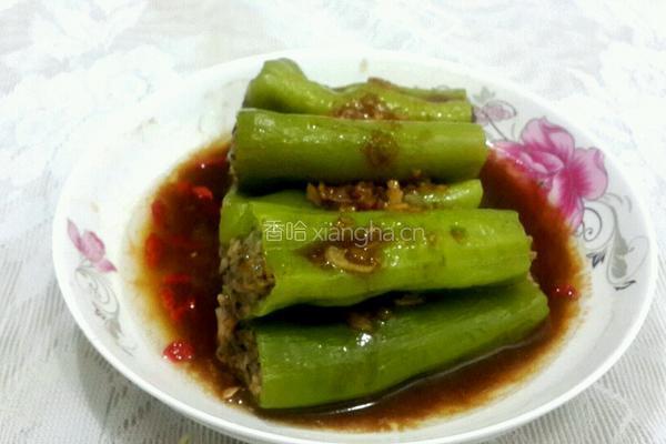 青椒酿肉的做法图解8