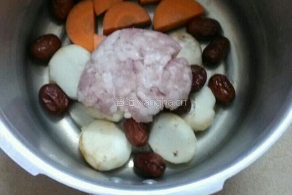 红枣肉末汤的做法图解4