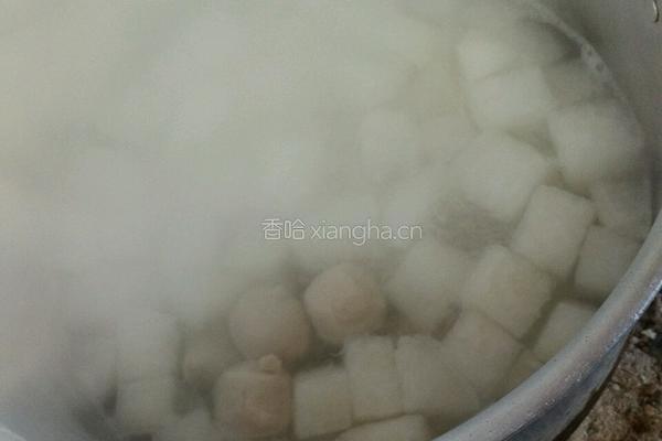 肉圆白萝卜汤的做法图解3