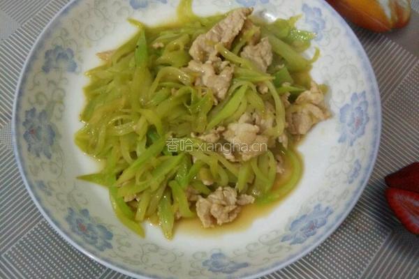 肉片炒莴笋的做法图解5