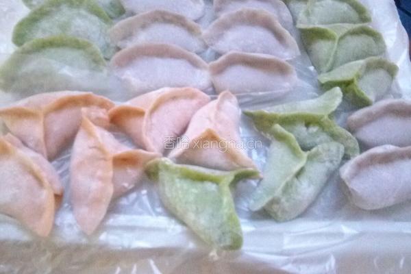彩色饺子的做法图解4
