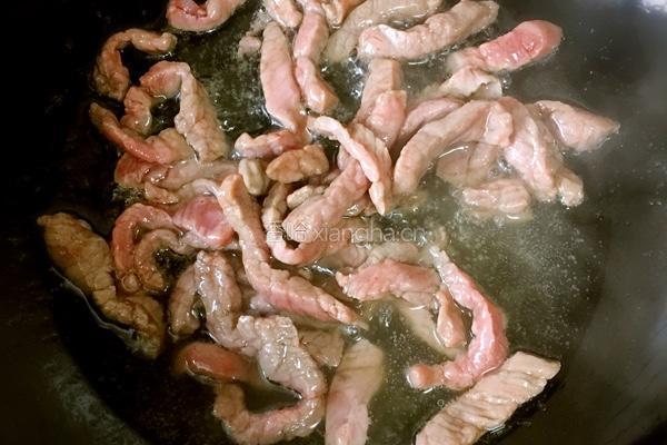 青椒牛肉炒豆干的做法图解4