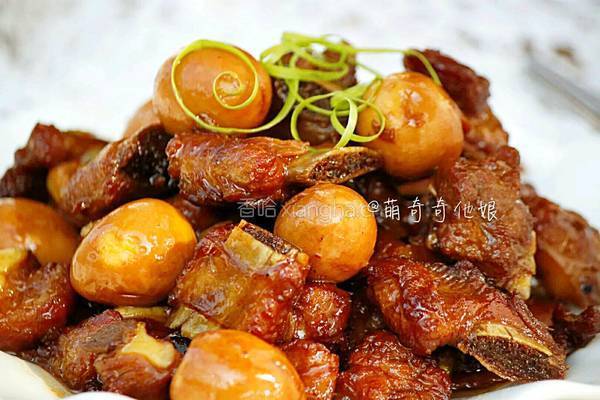 鹌鹑蛋红烧排骨的做法图解15