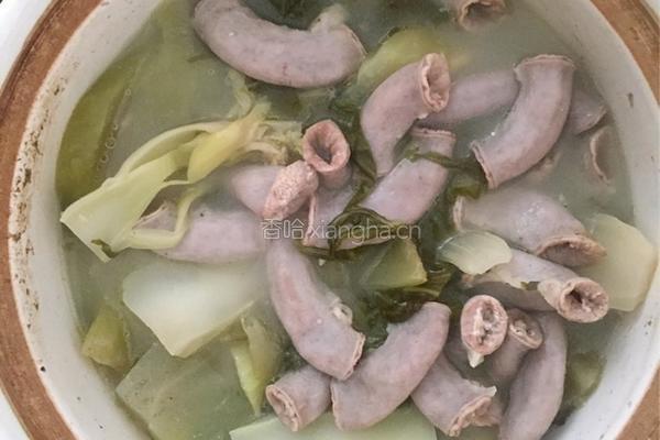 粉肠酸菜煲的做法图解7