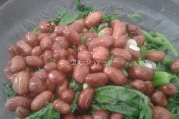 花生米拌菠菜的做法图解4