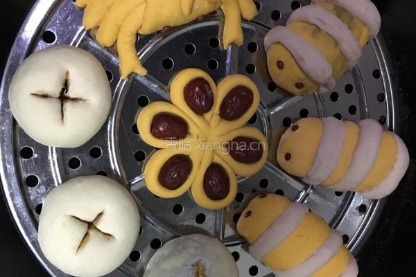 花式豆沙馅儿包子的做法图解9