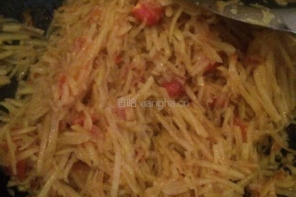 西红柿炒土豆丝的做法图解9