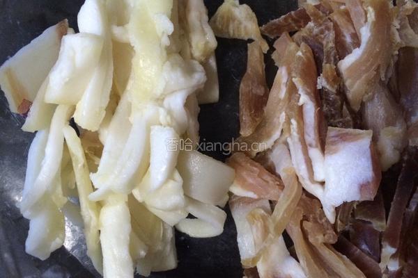 雷笋炒腊肉的做法图解3