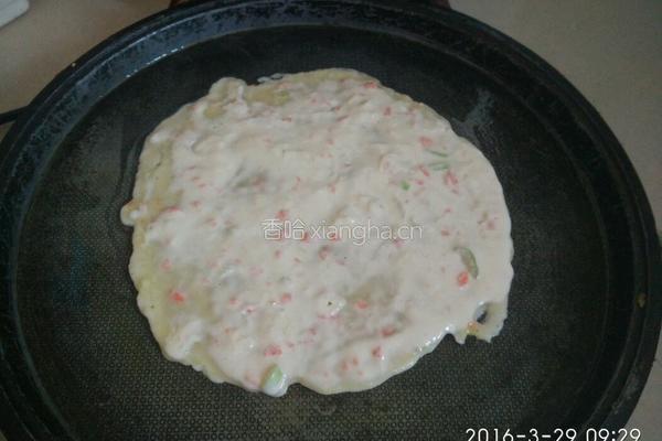 鸡蛋面薄饼的做法图解3