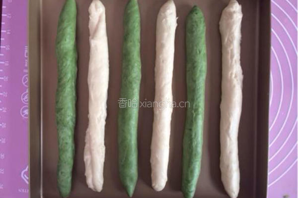 无油汤种双色排包的做法图解8