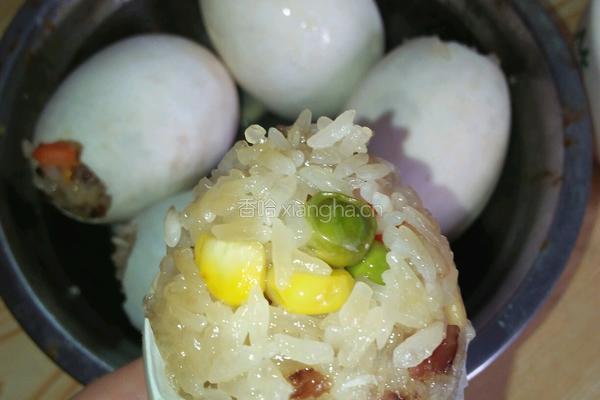 咸鸭蛋糯米饭的做法图解4