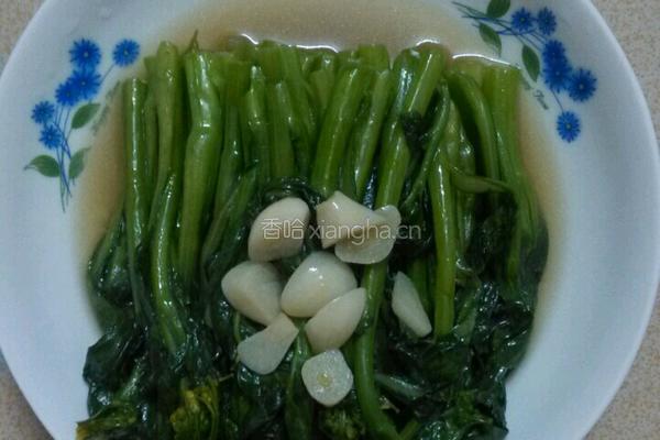 蒜香菜心的做法图解4