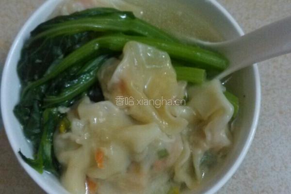菜心馄饨汤