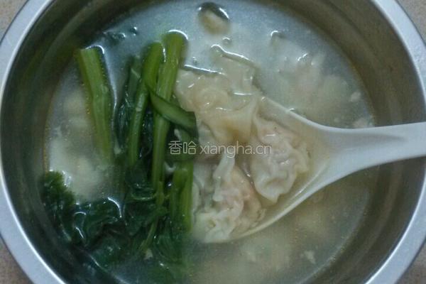 菜心馄饨汤的做法图解6