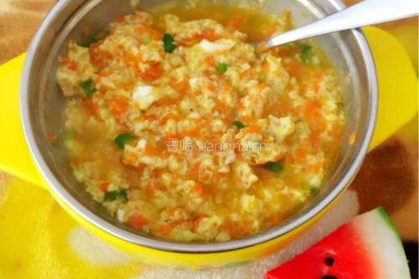 胡萝卜鸡蛋米汤羹（宝宝食谱）的做法图解10