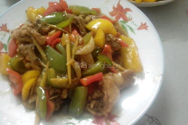 彩椒炒鸡的做法图解7