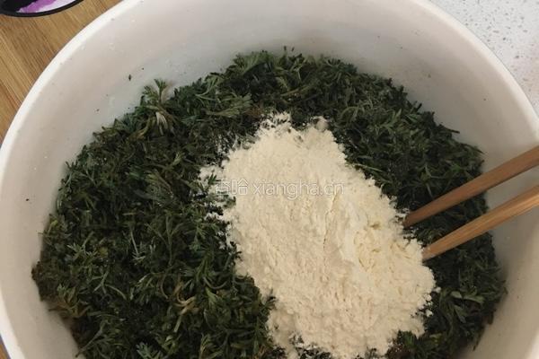 白蒿蒸菜的做法图解3