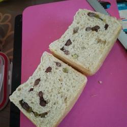 低糖燕麦片炫彩蜜豆土司的做法[图]