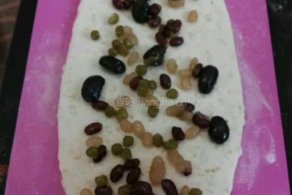 低糖燕麦片炫彩蜜豆土司的做法图解6