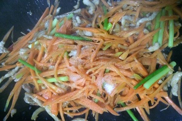 胡萝卜炒肉的做法图解8