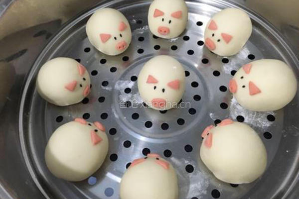 萌猪奶黄包的做法图解8