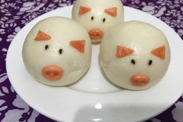 萌猪奶黄包的做法图解9