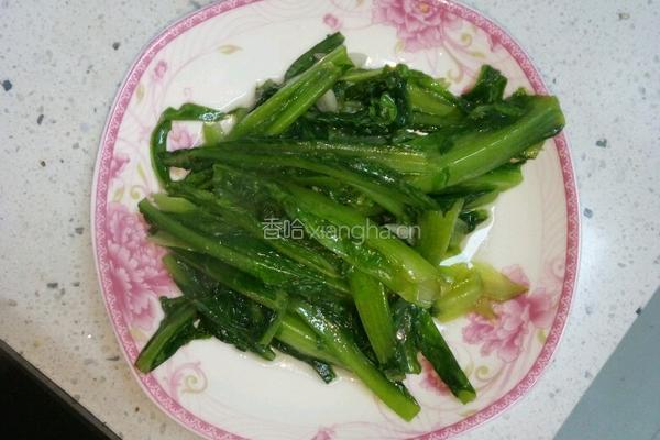 清炒油麦菜的做法图解4