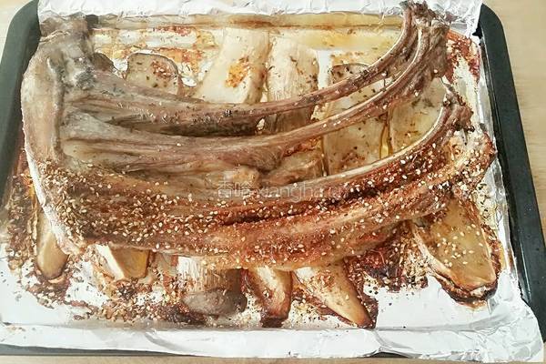 香烤羊排蘑菇卷的做法图解8
