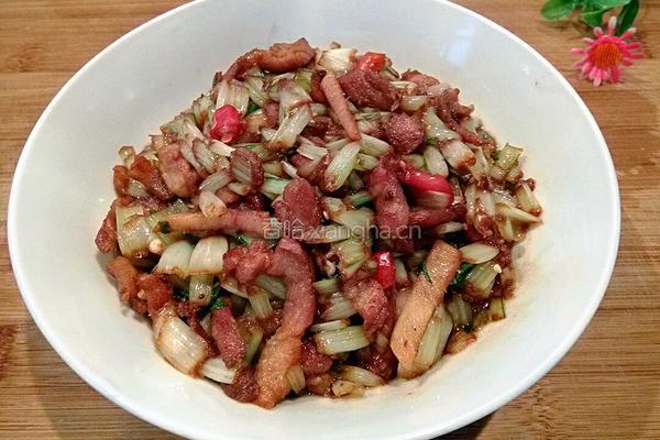 腌菜花炒肉的做法图解10
