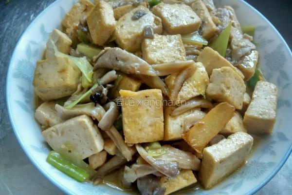 蘑菇炒豆腐的做法图解11