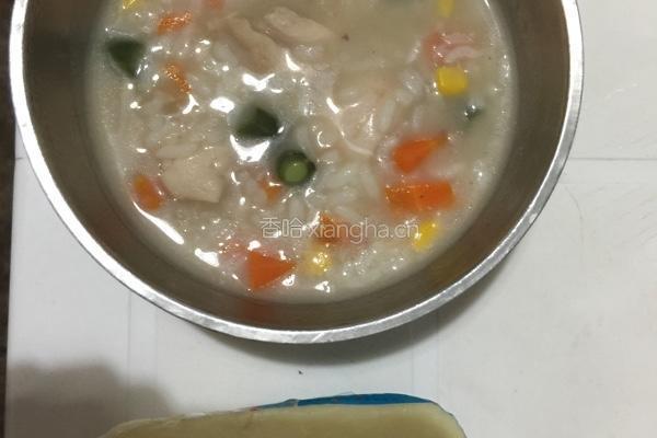 鸡肉奶酪粥的做法图解3