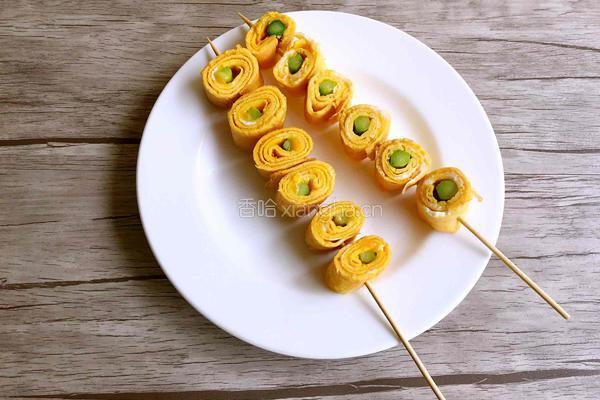 芦笋鸡蛋“棒棒糖”的做法图解6