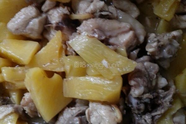 菠萝焖鸡的做法图解6
