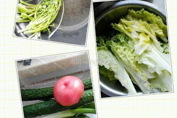 酱拌蔬菜的做法图解1