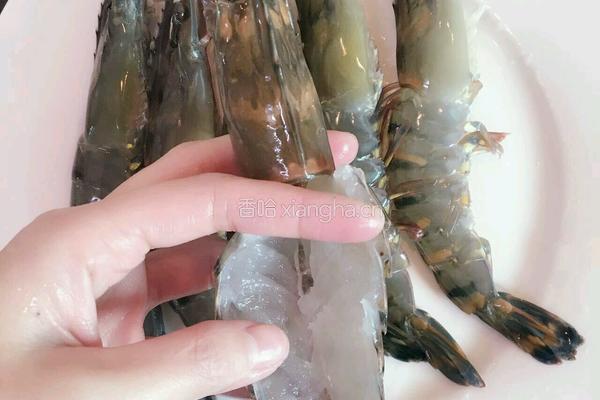 干焖吮指大虾的做法图解1