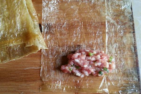 豆腐衣包肉的做法图解5