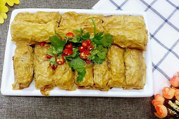 豆腐衣包肉的做法图解12