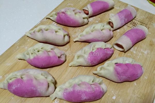 火龙果皮火腿卷的做法图解7
