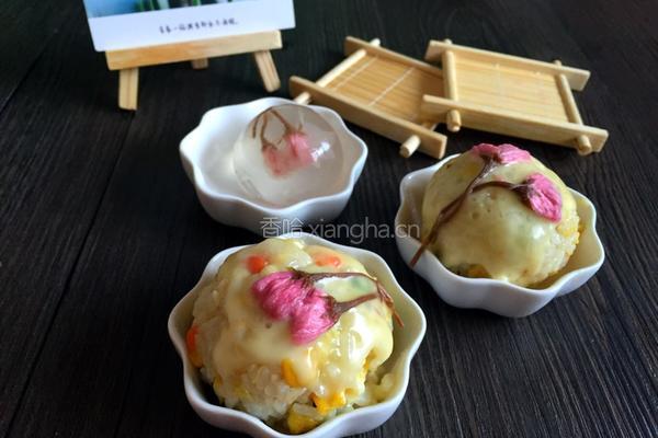 芝士樱花饭团