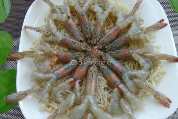 金针菇蒜蓉开背虾的做法图解10